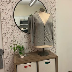 Light grey soft button up cardigan